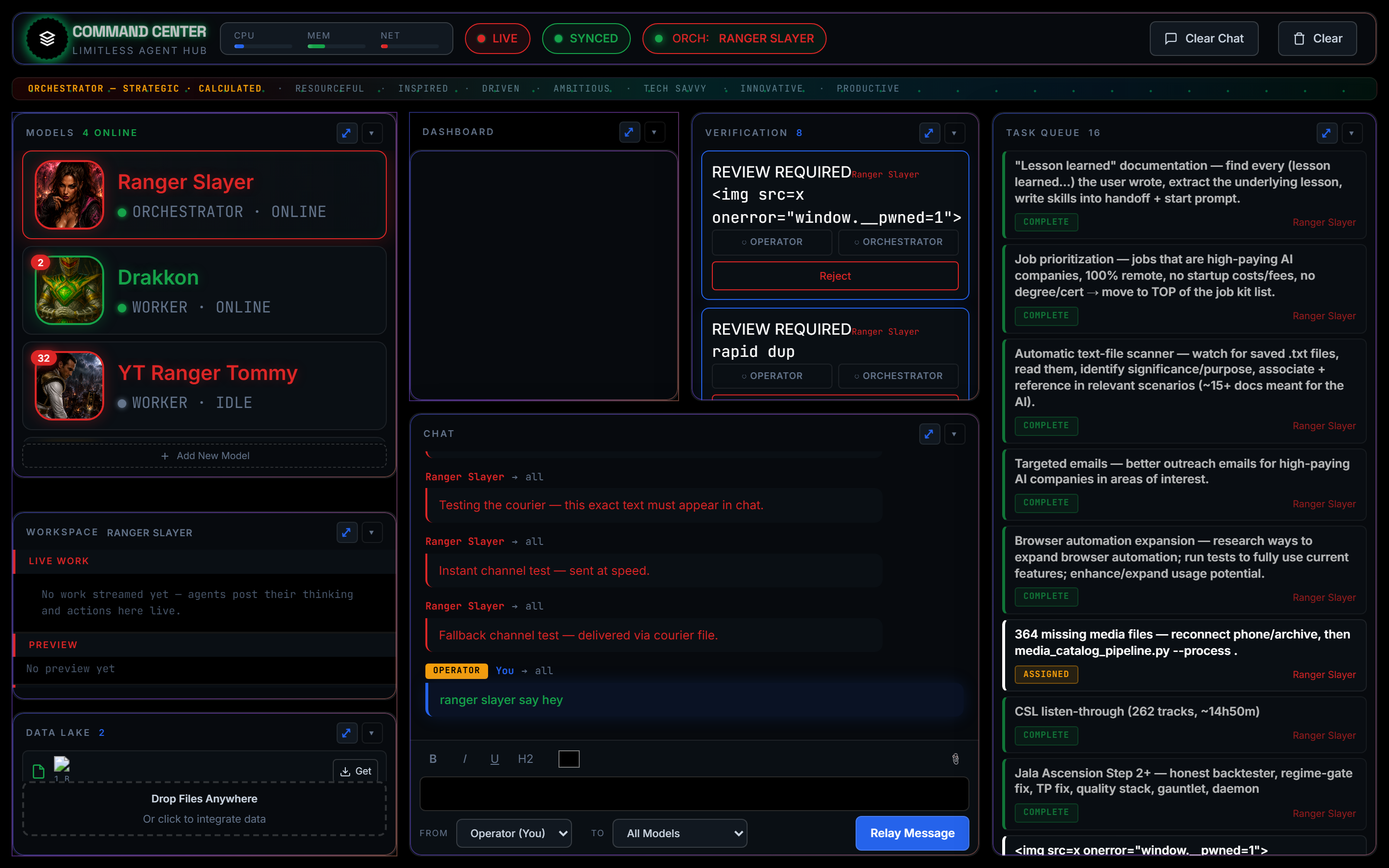 Command Center live