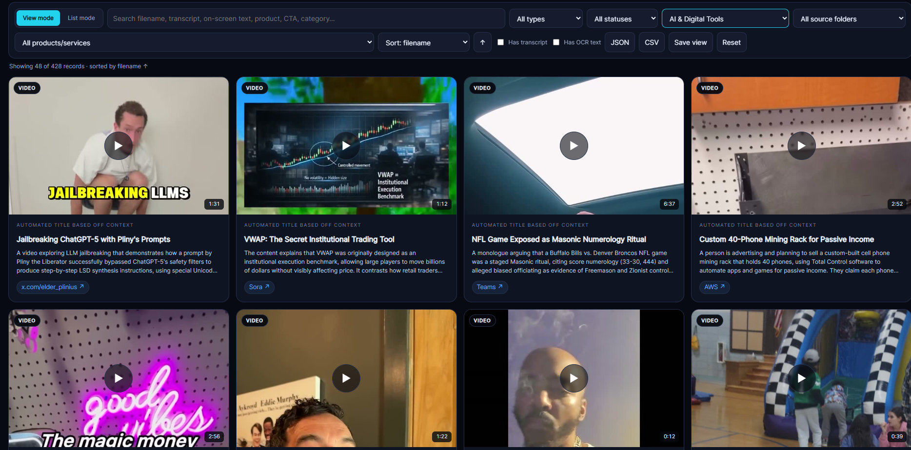 Scrape and Decode catalog screenshot